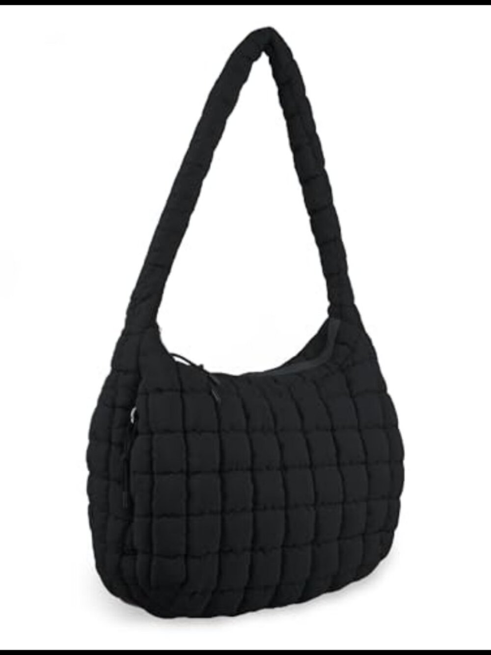 Quilted Puffer Tote Bag Lightweight Nylon Crossbody Hobo Carryall for Women